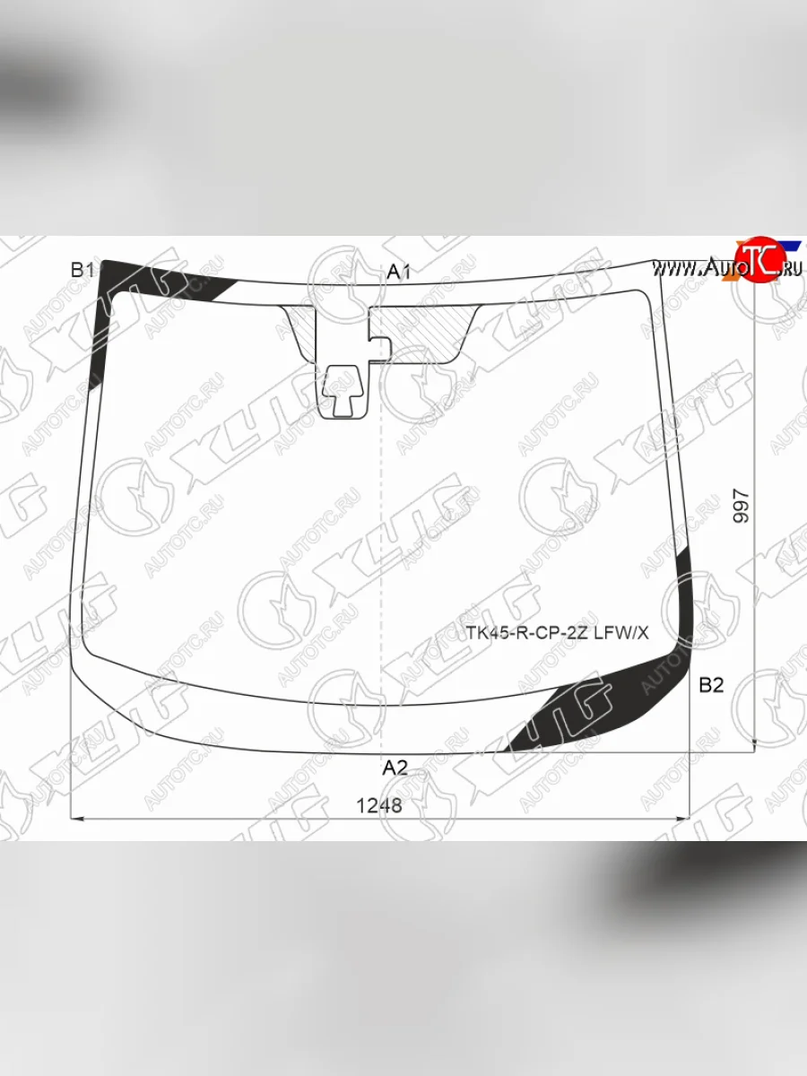 Стекло лобовое (Две камеры) Mitsubishi eK Wagon 13-19  Nissan DAYZ 13-19 XYG TK45-R-CP-2Z LFW/X  в Воронеже Воронежской области