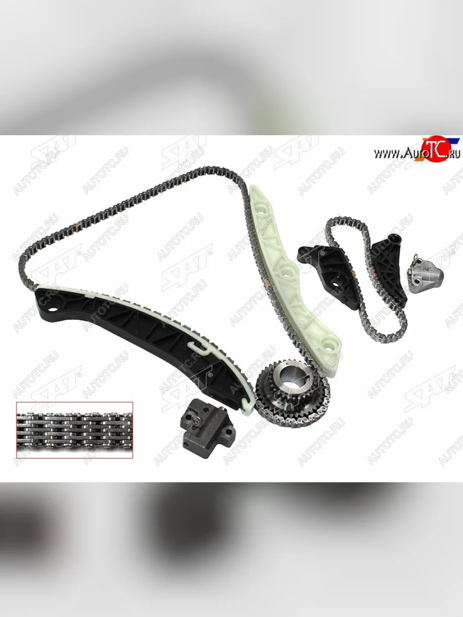 Комплект цепи ГРМ 2,4 4B12 MMC DELICA D:5 06-OUTLANDER 05- (малая цепь 36 звеньев) SAT TK-MIT148  в Воронеже Воронежской области