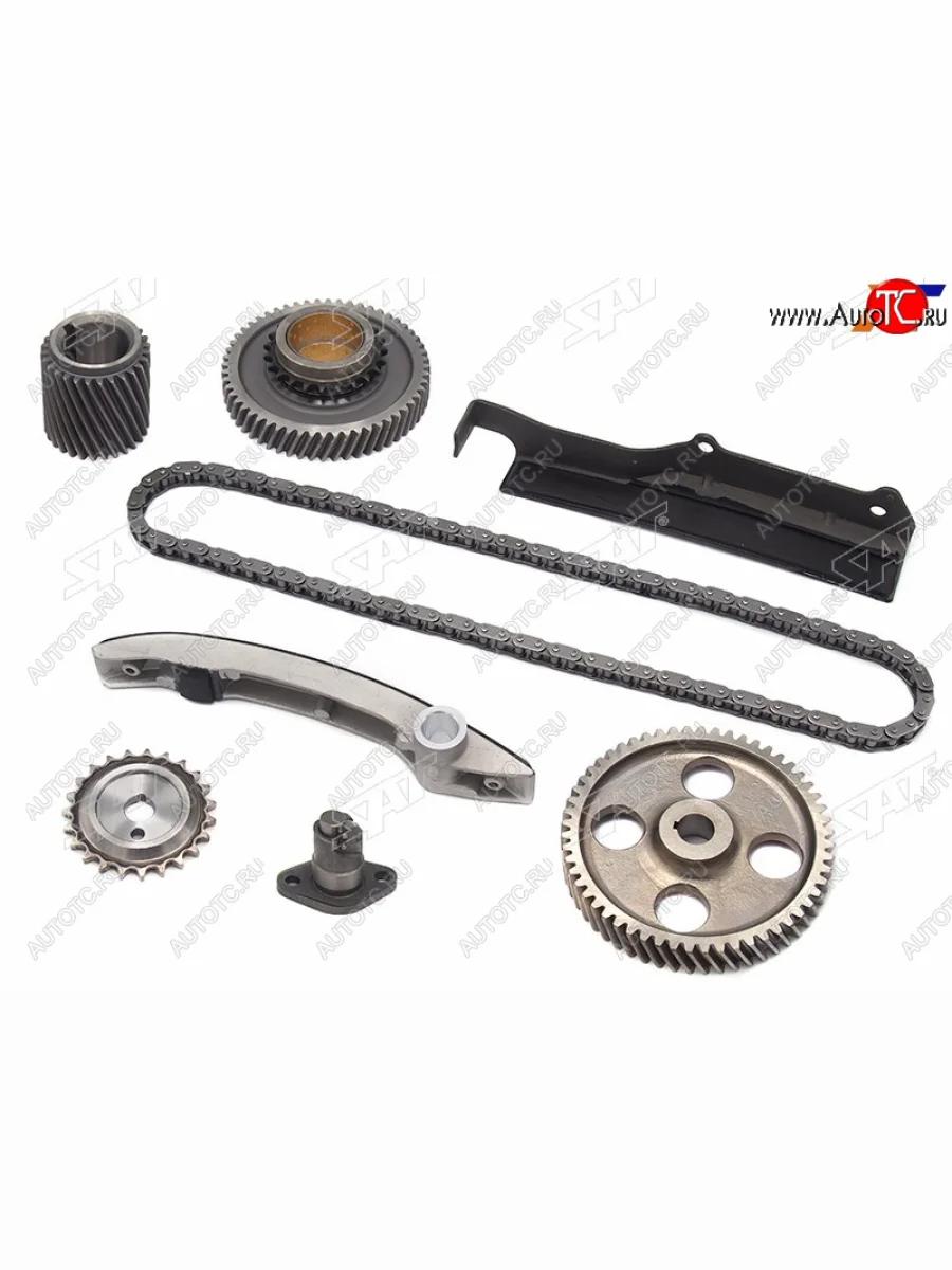 Комплект цепи ГРМ MITSUBISHI PAJERODELICA 4M40 93- (полный) цепь однорядная SAT TK-MB204-G  в Самаре Самарской области