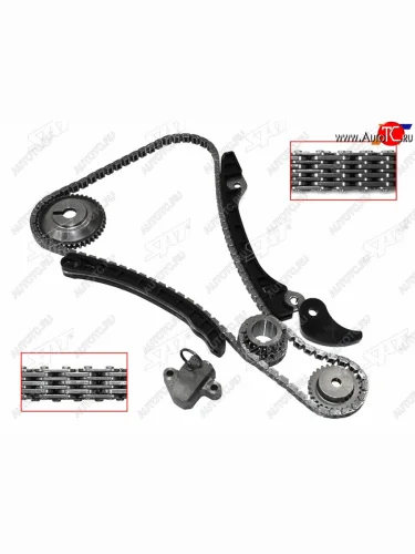 Комплект цепи ГРМ NISSAN HR151620DE NOTEQASHQAITIIDA 04- SAT TK-NS250-A