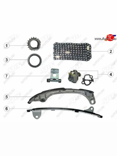 Комплект цепи ГРМ TOYOTA CAMRY,HIGHLANDER,VENZA 09- 1-2AR SAT TK-TY130-B