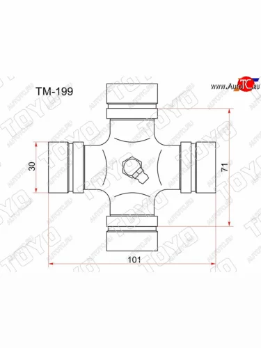 Крестовина карданного вала MITSUBISHI L200 05-15PAJERO SPORT 08- TOYO TM-199