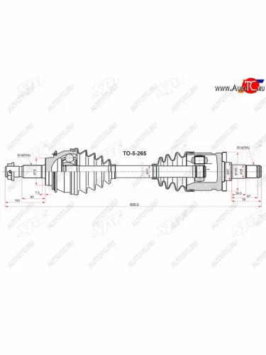 Привод в сборе FR TOYOTA FORTUNER GGN155 165 GUN15# 16# 15-HILUX GGN1## GUN1## SAT TO-5-265