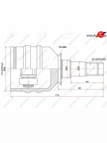 Шрус внутренний (трипоид) PREMIOALLION 01-AURISCOROLLA09- ZRE15#ZZT251 SAT TO-560