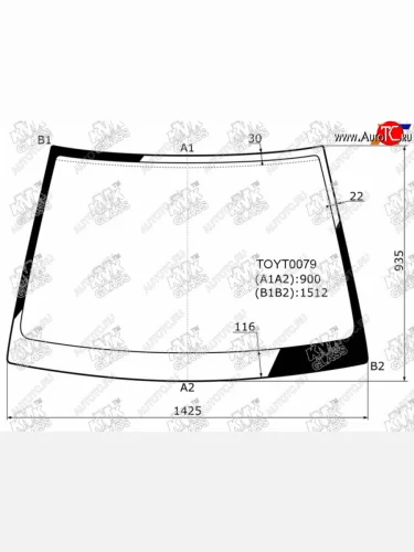 текло лобовое KMK (зеленое) Toyota Allion T240 седан рестайлинг (2004-2007)