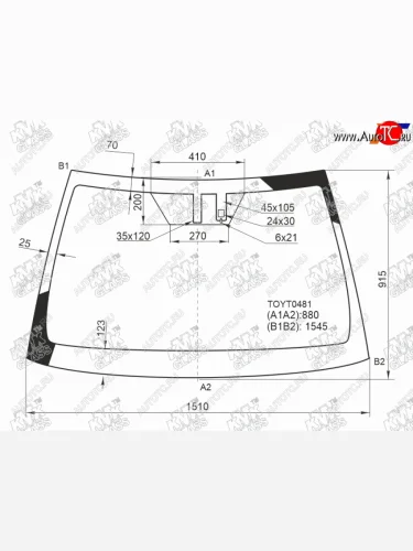 Стекло лобовое (Датчик дождя) Toyota Camry (XV70) 17-21  Camry USA 17-20                            KMK TOYT0481