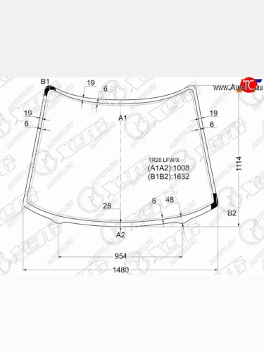 Стекло лобовое Toyota Estima 90-99  Estima Emina 92-99  Estima Lucida 92-99  Previa 90-00 XYG TR20 LFW/X