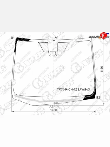 Стекло лобовое (Обогрев щеток Камера) Toyota Noah 14-17  Voxy 14-17  Esquire 14-17 XYG TR70-R-CH-1Z LFW/H/X