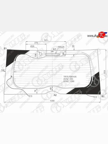 Стекло заднее (Цвет зеленый Обогрев) Toyota Noah 14-22  Voxy 14-22  Esquire 14-21 XYG TR70 RW/H/X