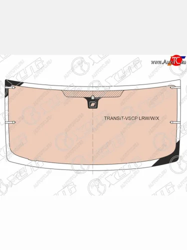 Стекло лобовое (обогрев полный, датчик дождя) XYG (зеленое) Ford Transit цельнометаллический фургон дорестайлинг (2000-2006)