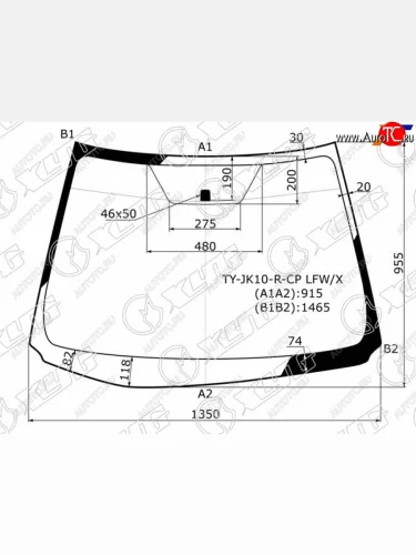 Стекло лобовое Toyota Aqua 11-21 XYG TY-JK10-R-CP LFW/X