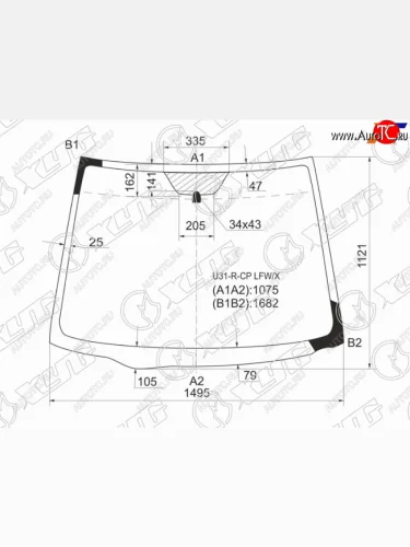 Стекло лобовое NISSAN PRESAGE 03-10                                                                  XYG U31-R-CP LFW/X