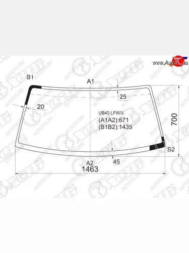 Стекло лобовое Mazda Proceed 90-99 XYG UB40 LFW/X