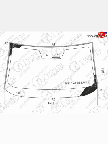 Стекло лобовое (Одна камера Датчик дождя Молдинг) Changan UNI-K 20-                                XYG UNI-K-21-SZ LFW/X