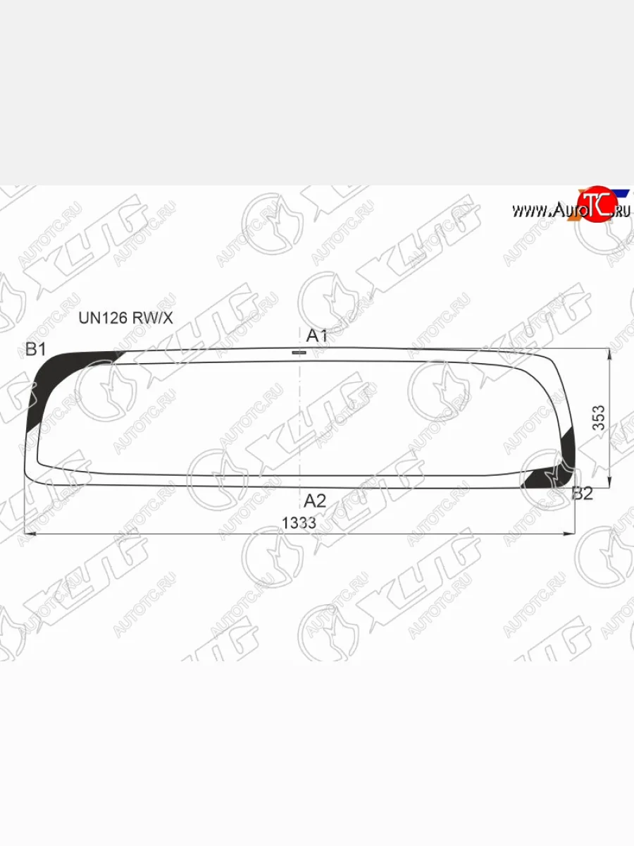 Стекло заднее (Цвет зеленый Обогрев) Toyota Hilux Pick Up 15- XYG UN126 RW/H/X  в Воронеже Воронежской области