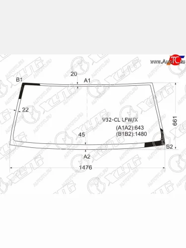 Стекло лобовое Mitsubishi Pajero 91-00 XYG V32-CL LFW/X