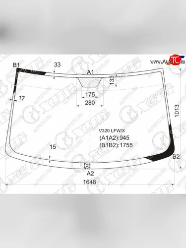 Стекло лобовое Mercedes-Benz Vito 96-03 XYG V320 LFW/X