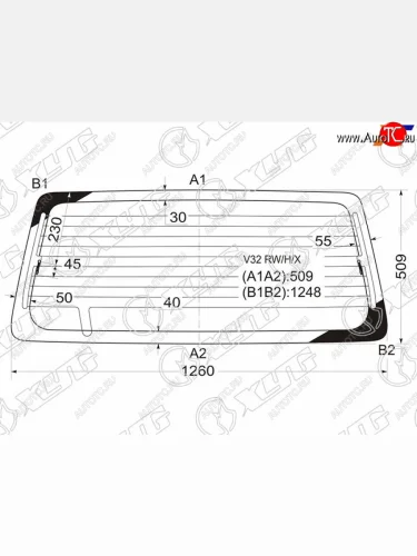 Стекло заднее (Цвет зеленый Обогрев) Mitsubishi Pajero 91-00 XYG V32 RW/H/X