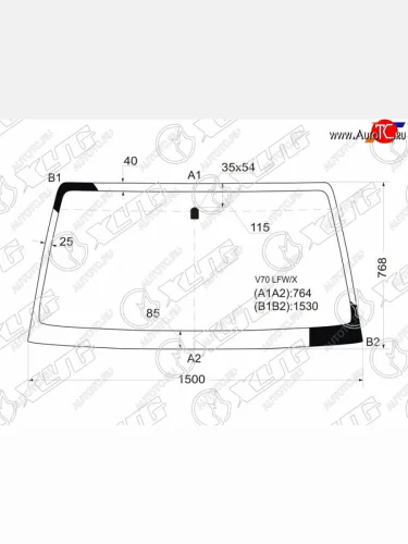 Стекло лобовое Mitsubishi Pajero 99-20 XYG V70 LFW/X