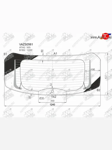 Стекло заднее (Цвет зеленый Обогрев 5D WGN) LADA Vesta 15-  Vesta Cross 17-  Vesta Sport 18- KMK VAZS0561