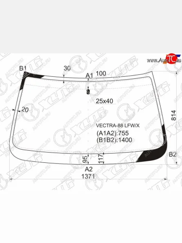 Стекло лобовое Opel Vectra 88-95 XYG VECTRA-88 LFW/X