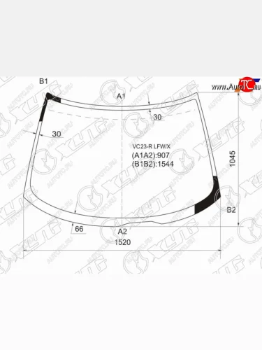 Стекло лобовое Nissan Serena 91-01 XYG VC23-R LFW/X
