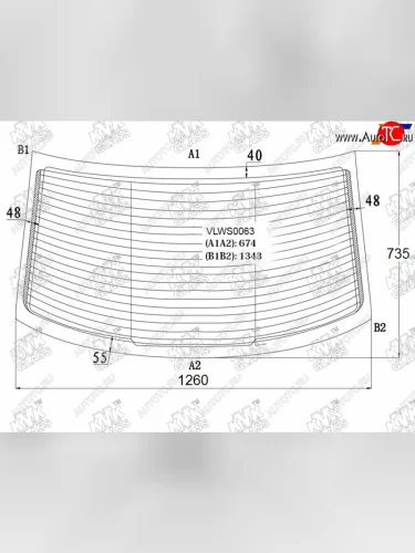 Стекло заднее (Цвет зеленый Обогрев 4D SED) Volkswagen Polo 09-20                                  KMK VLWS0063
