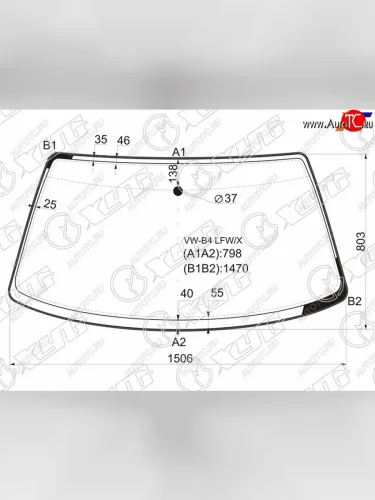 Стекло лобовое Volkswagen Passat 88-97 XYG VW-B4 LFW/X