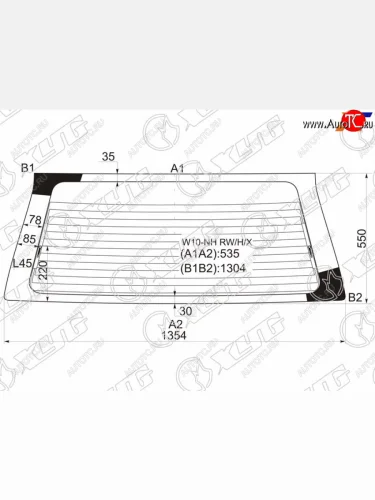 Стекло заднее с обогревом NISSAN AVENIR 5D WGN 90-98                                                 XYG W10-NH RW/H/X