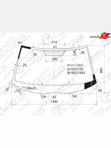 Стекло лобовое Mercedes-Benz E-Class 95-03 XYG W210-1 LFW/X