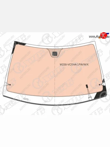 Стекло лобовое (Обогрев щеток Антенна Датчик дождя) Mercedes-Benz SL-Class 01-12 XYG W230-VCSHA LFW/W/X