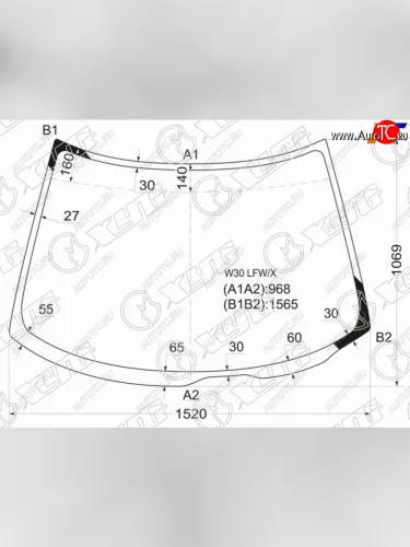 Стекло лобовое NISSAN LARGO 93-99 XYG W30 LFW/X