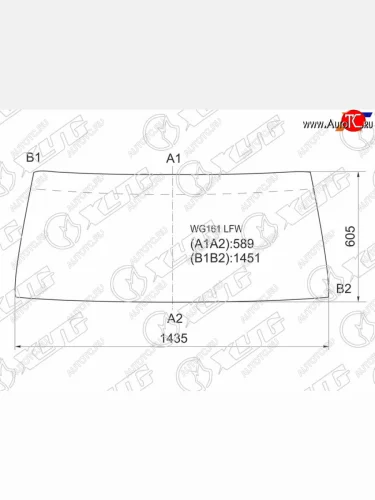 Стекло лобовое Nissan Patrol 87-97 XYG WG161 LFW
