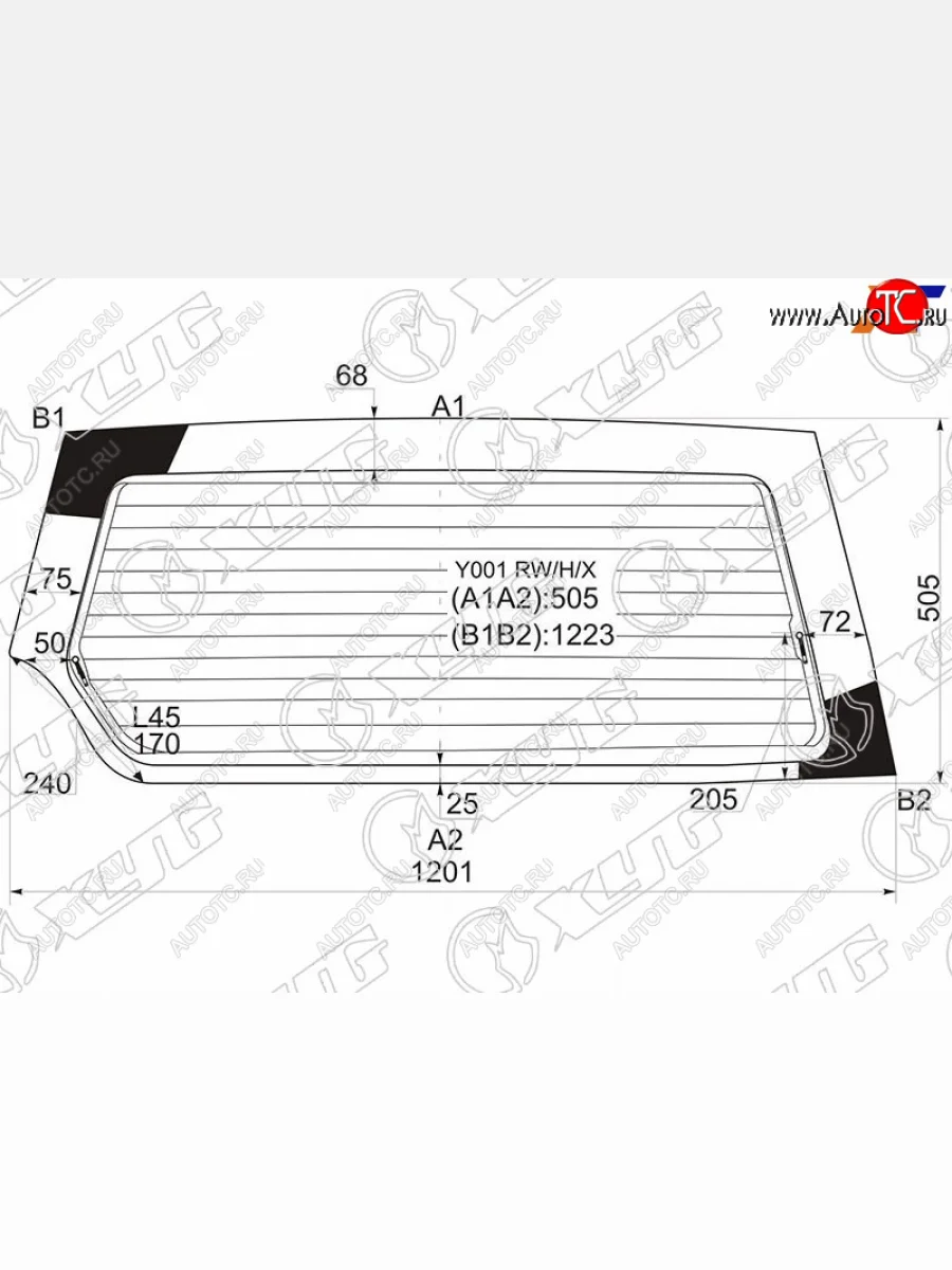 Стекло заднее (Цвет зеленый Обогрев) Suzuki Escudo 88-97  Chevrolet Tracker 88-97  Mazda Proceed XYG Y001 RW/H/X  в Керчи Республика Крым