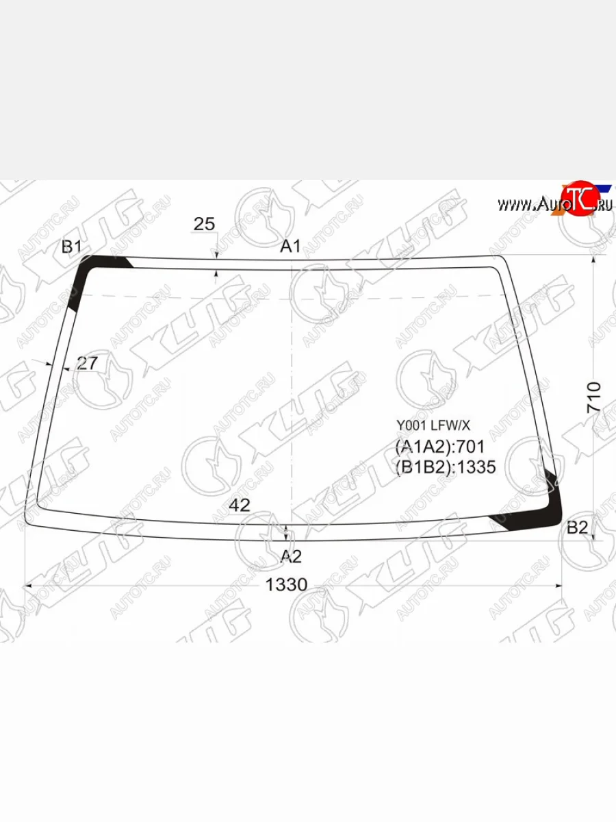 Стекло лобовое Suzuki Escudo 88-97  Chevrolet Tracker 88-97  Mazda Proceed Levante 96-97  Suzuki XYG Y001 LFW/X  в Керчи Республика Крым