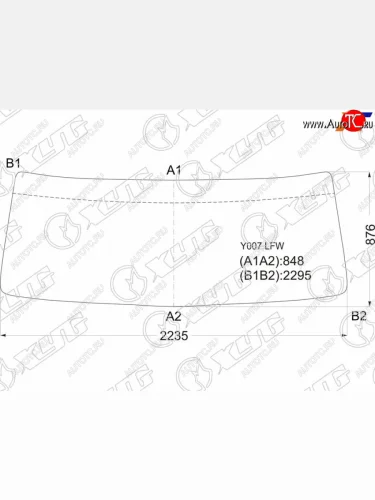 Стекло лобовое Hino 700 03-  Dolphin Profia 01- XYG Y007 LFW