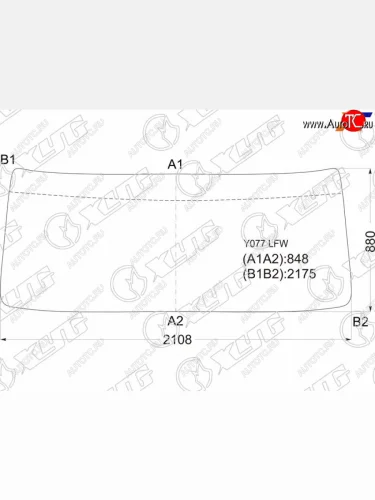 Стекло лобовое Hino 500 04-  Ranger 98-17 XYG Y077 LFW