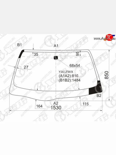 Стекло лобовое Nissan Cedric 99-04  Gloria 99-04 XYG Y34 LFW/X