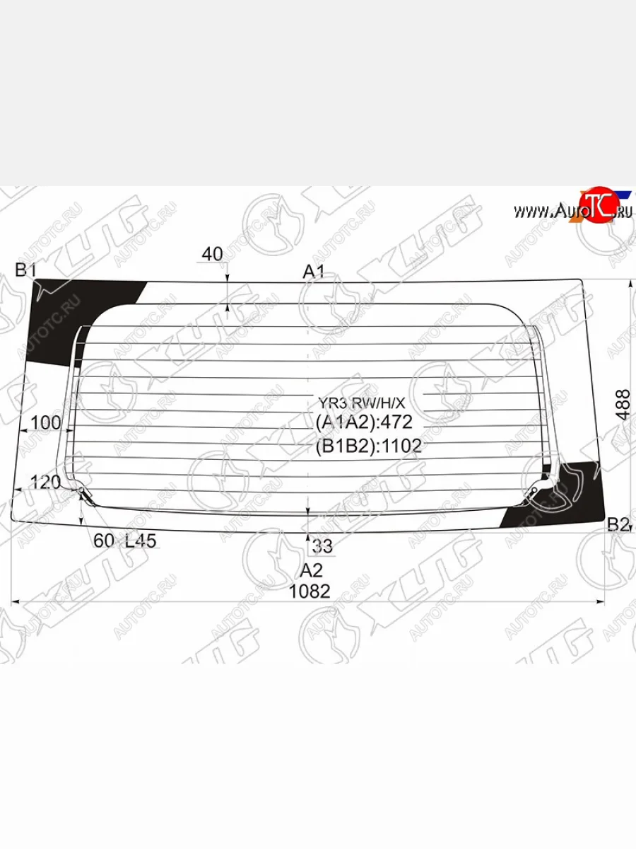 Стекло заднее (Цвет зеленый Обогрев) Nissan Moco 06-11  Suzuki MR Wagon 06-10 XYG YR3 RW/H/X  в Воронеже Воронежской области