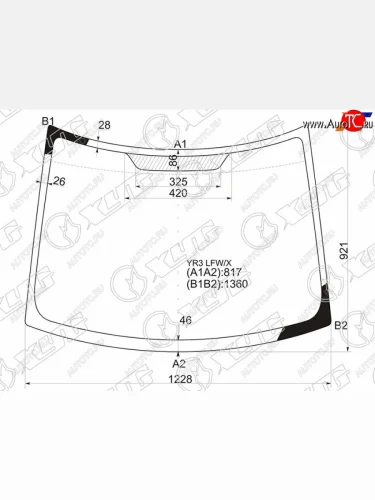 Стекло лобовое SUZUKI MR WAGON 06-10NISSAN MOCO 06-11                                               XYG YR3 LFW/X