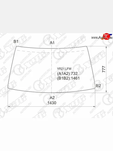 Стекло лобовое Toyota Master Ace Surf 85-88  Town Ace 82-91 XYG YR21 LFW