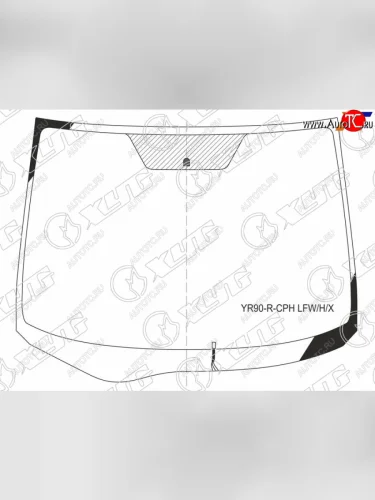 Стекло лобовое (Обогрев щеток) Toyota Noah 07-13  Voxy 07-13 XYG YR90-R-CPH LFW/H/X