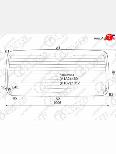 Стекло заднее (Цвет зеленый Обогрев) Suzuki Jimny 98-19  Jimny Sierra 02-18  Jimny Wide 98-02 XYG YR6 RW/H