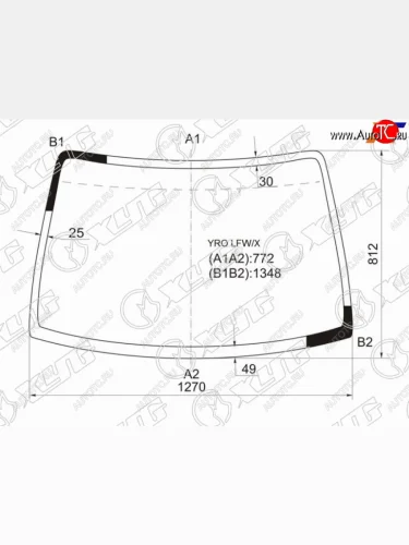 Стекло лобовое MAZDA LAPUTA 99-06 XYG YRO LFW/X, yrolfwx XYG YRO LFW/X