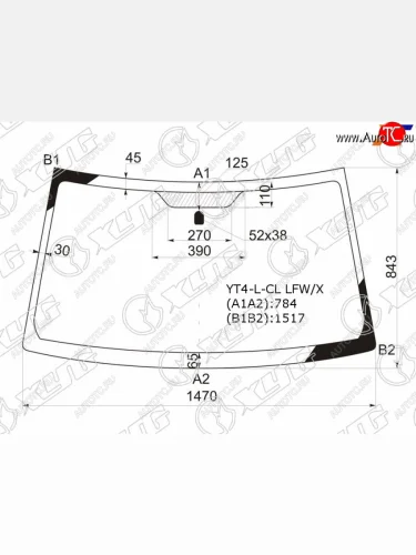 Стекло лобовое Suzuki Escudo 05-17  Grand Vitara 05-16 XYG YT4-L-CL LFW/X
