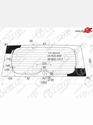 Стекло заднее (Цвет зеленый Обогрев) Suzuki Escudo 05-17  Grand Vitara 05-16 XYG YT4 RW/H/X