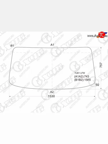 Стекло лобовое Hino 300 07-  Dutro 02-11  Toyota Dyna 99-11  ToyoAce 99-16 XYG YU61 LFW