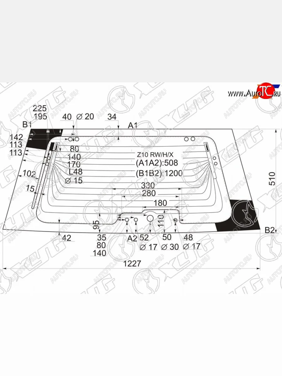 Стекло заднее (Цвет зеленый Обогрев) Nissan Cube 98-02 XYG Z10 RW/H/X  в Воронеже Воронежской области