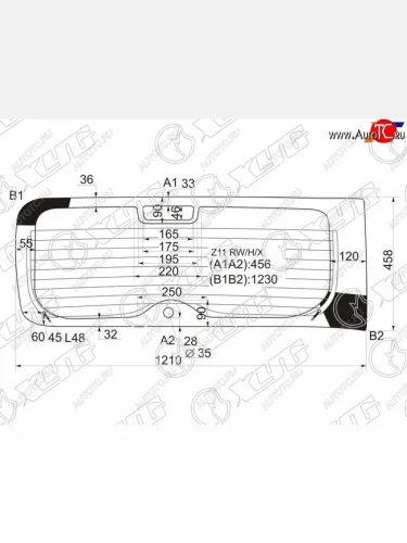 Стекло заднее с обогревом NISSAN CUBE 02-08                                                          XYG Z11 RW/H/X