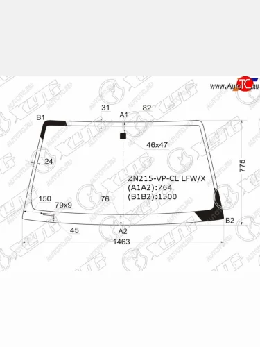 Стекло лобовое Toyota Hilux Pick Up 04-15  4Runner 02-09  Fortuner 04-15  Hilux Surf 02-09 XYG ZN215-VP-CL LFW/X
